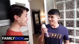 Loving Stepfather Teaches Latino Stepson And His Twink BFF How To Properly Manscape And Manhandle