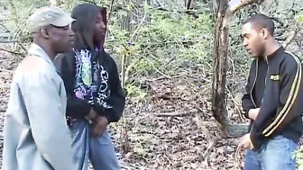 Chap slurping fresh cum after a wild throating