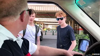 Obedient twinks tormented and fucked in rough raw foursome