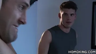 House party getting kinky and two guys are having sex