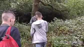 Drenched cum hole after Russan boy fucked n loaded in gay cruising area