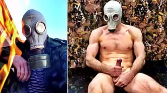 Hot RUSSIAN soldier FOUND a secret BUNKER where HE JERKS OFF and CUMS